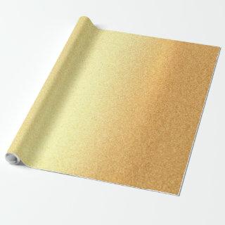 Faux Gold Glitter Modern Elegant Golden Glossy