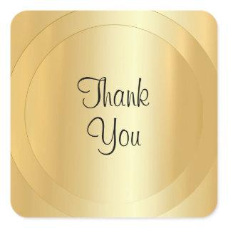 Faux Gold Handwritten Script Modern Template Square Sticker