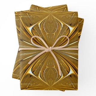 Faux Gold Metal Pattern Design  Sheets