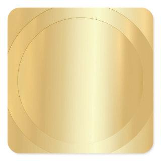 Faux Gold Modern Add Your Text Blank Template Square Sticker