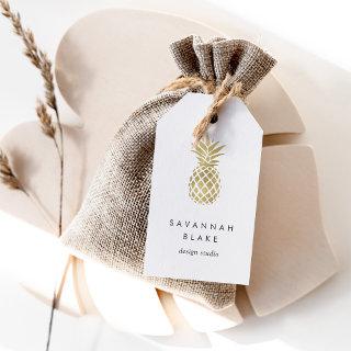 Faux Gold Pineapple Gift Tags