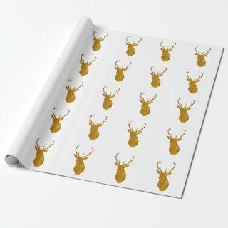 faux gold stag deer christmas