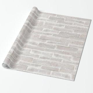 Faux Old White Brick Wall