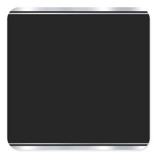 Faux Silver And Black Modern Elegant Blank Trendy Square Sticker