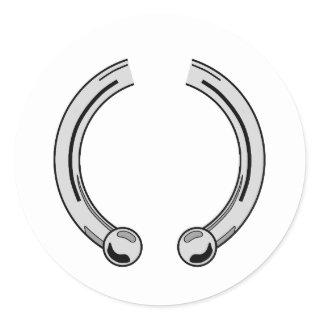 Faux Silver Piecing  Classic Round Sticker