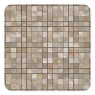 Faux Tan Floor Tile Image Square Sticker