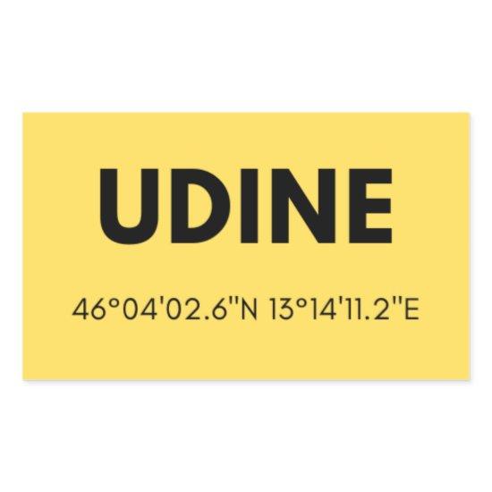 Favorite City Udine Italy Skyline Coordinates Rectangular Sticker