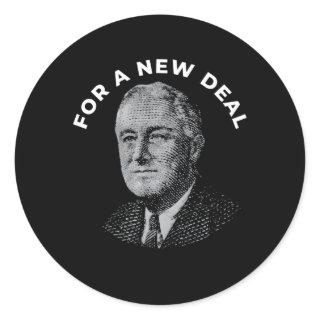 Fdr New Deal Democrat Franklin Delano Roosevelt Ne Classic Round Sticker