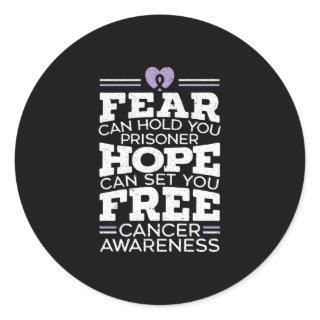 Fear Can Hold You Prisoner Hope Can Set You Free Classic Round Sticker