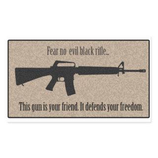 Fear No Evil Black Rifle Rectangular Sticker