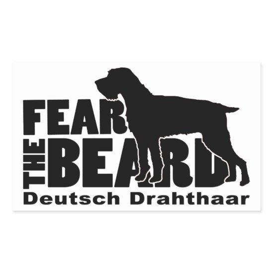 Fear the Beard - Deutsch Drahthaar Gear Rectangular Sticker
