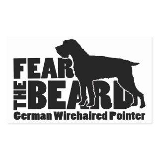 Fear the Beard - German Wirehaired Pointer Gear Rectangular Sticker