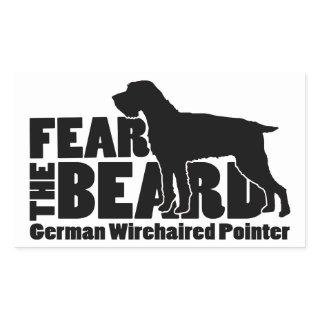 Fear the Beard - German Wirehaired Pointer Gear Rectangular Sticker
