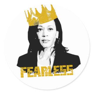 Fearless Kamala Harris Classic Round Sticker