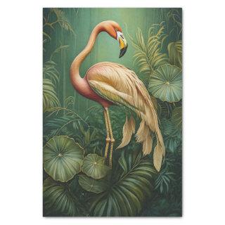 Feathery Flamingo Blush, Muted Botanical Tissue Paper