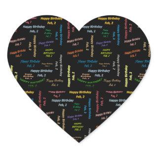 February, 2 Birthday Sticker