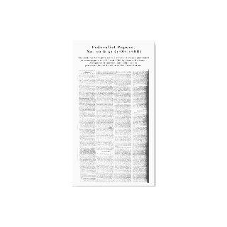 Federalist Papers, No. 10 & No. 51 (1787-1788) Canvas Print