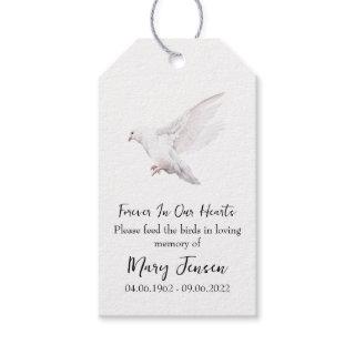 Feed the Bird Dove Seed Packet Memorial Funeral Gift Tags