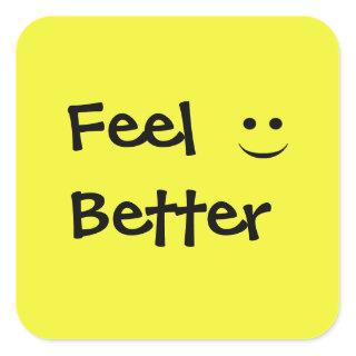Feel Better Smile Square Sticker