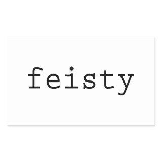 Feisty Rectangular Sticker