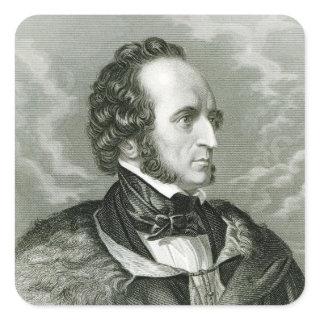 Felix Mendelssohn 2 Square Sticker