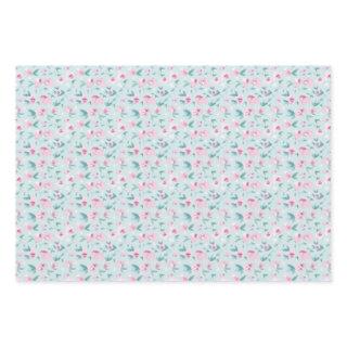 Feminine Watercolor Pink Ditsy Floral Pattern  Sheets