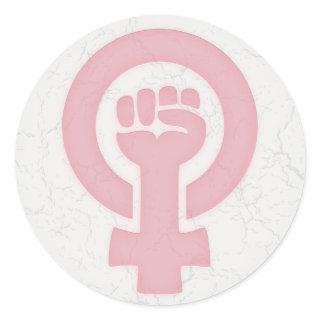 Feminist Fist Classic Round Sticker