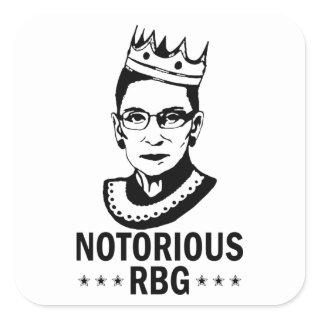 Feminist, Notorious RBG, Ruth Bader Ginsburg Square Sticker
