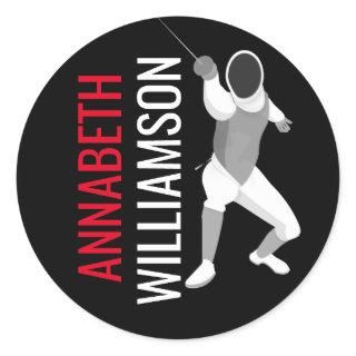 Fencing Classic Round Sticker