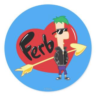Ferb Classic Round Sticker
