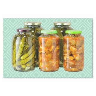 fermented vegetables in yars tissue paper