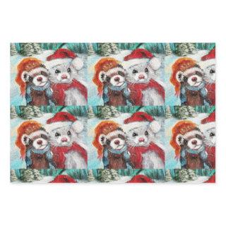 Ferrets  Flat Sheet Set of 3