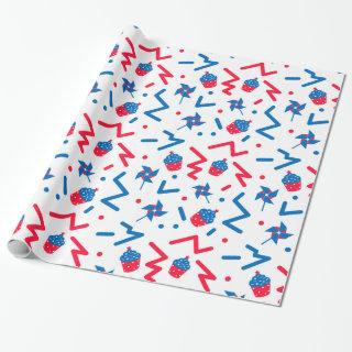 Festive 4th of July symbols pattern