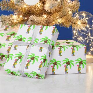Festive Christmas Beach palm trees tiled party