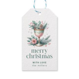 Festive Christmas Theme Fancy Chalice Gift Tags