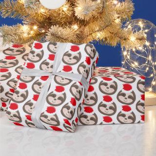Festive Christmas tiled sloths