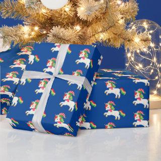 festive Christmas tiled unicorn