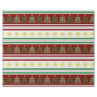 Festive, Colorful Christmas Trees and Snowflakes