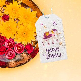 Festive Diwali Elephant  Gift Tags