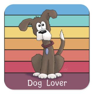 Festive Dog Lover   Square Sticker