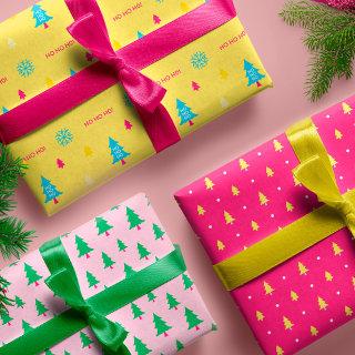 Festive & Fun Bright Neon Colourful Christmas Tree  Sheets