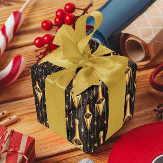 Festive pattern with gold champagne bottles