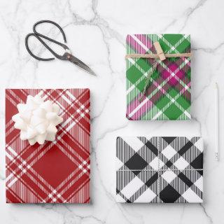 Festive Red Holiday Plaid Tartan Christmas    Sheets