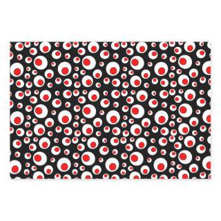 Festive Red Inside White Circles Abstract Design  Sheets