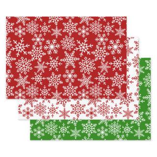 Festive Snowflake Red Green Christmas  Sheets