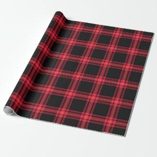Festive Stylish Black, Red & Yellow Plaid Pattern