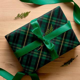 Festive Stylish Dark Forest Green Plaid Pattern  Sheets