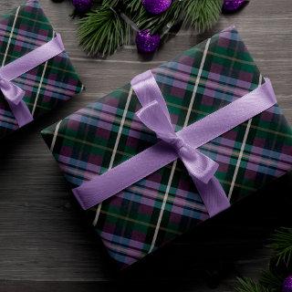 Festive Stylish Dark Purple & Green Plaid Pattern  Sheets