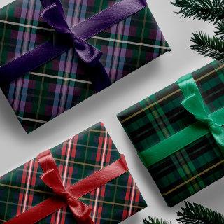Festive Stylish Multi-Colored Plaid Patterns  Sheets