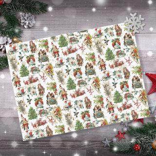 Festive Vintage Retro Christmas Holiday Tissue Paper